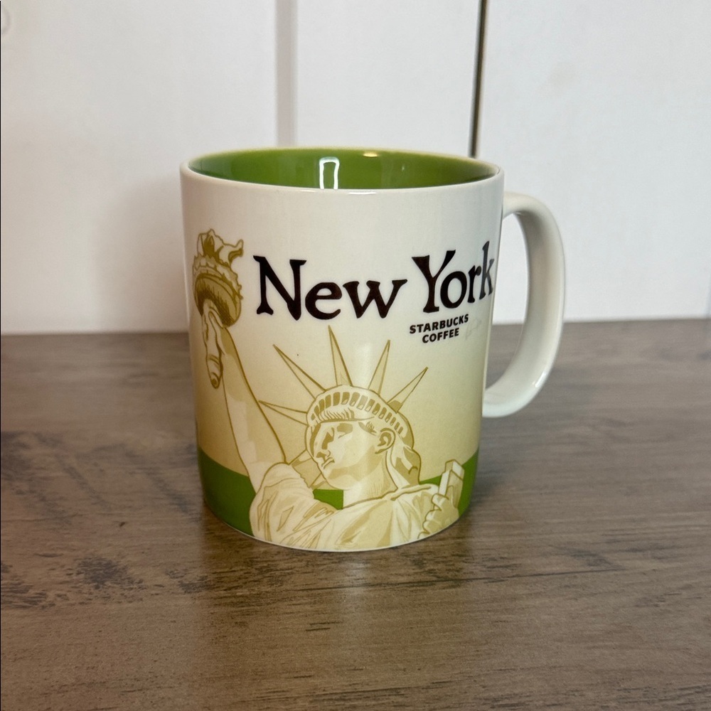 Starbucks New York Mug - Green and White - Collectors Series 2009 - 16 oz